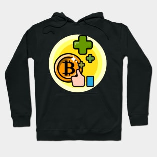 Bitcoin like earning icon Hoodie